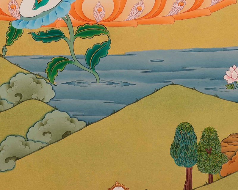 Green Tara Thangka | Hand-Painted Green Tara Thangka For Mantra Practice