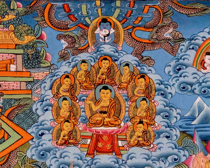 Life Story Of Shakyamuni Buddha | Traditional Thangka Art | Wall Decors