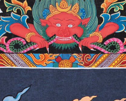 Handpainted Ganesh Thangka | Tibetan Religious Art