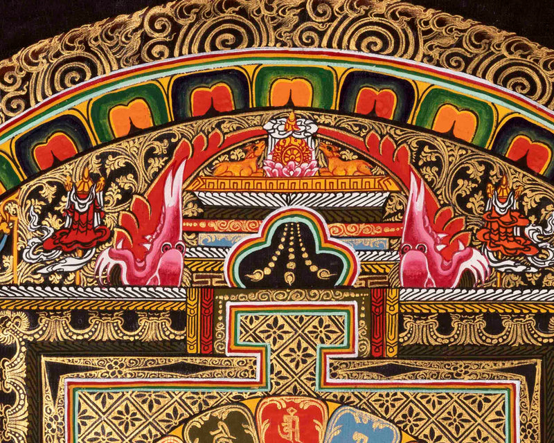 Traditional Mandala Thangka | Buddhist Handpainted Art | Wall Decors