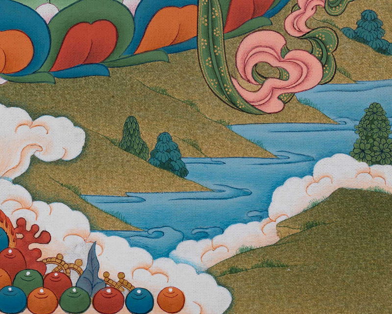 Sacred Vajrasattva Thangka | Traditional Dorje Sempa | For Spiritual Awakening Art