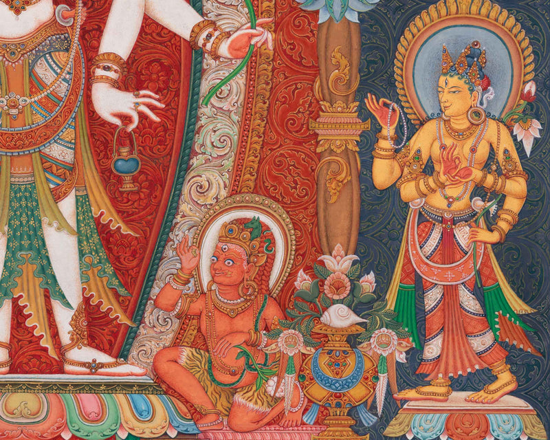 High-Quality Amoghapasa Lokeshvara Thangka Print | The One With The Unfailing Noose, Form Of Avalokiteshvara