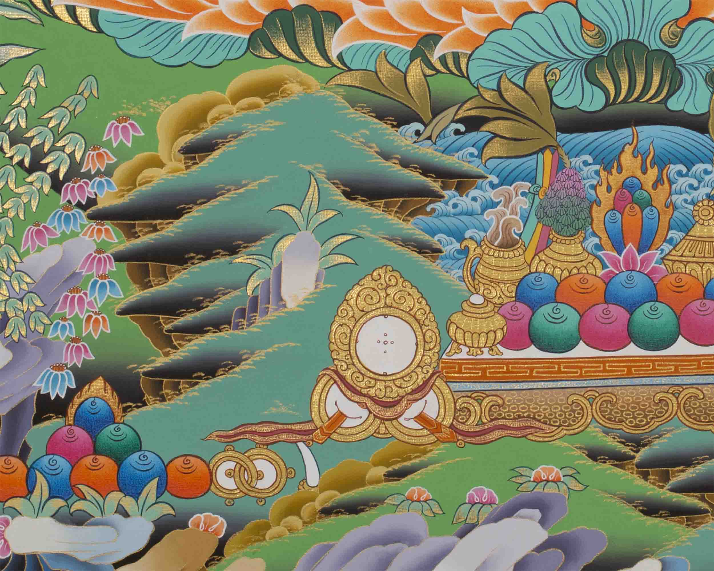 Hainpainted White Tara | Tibetan Tara Print