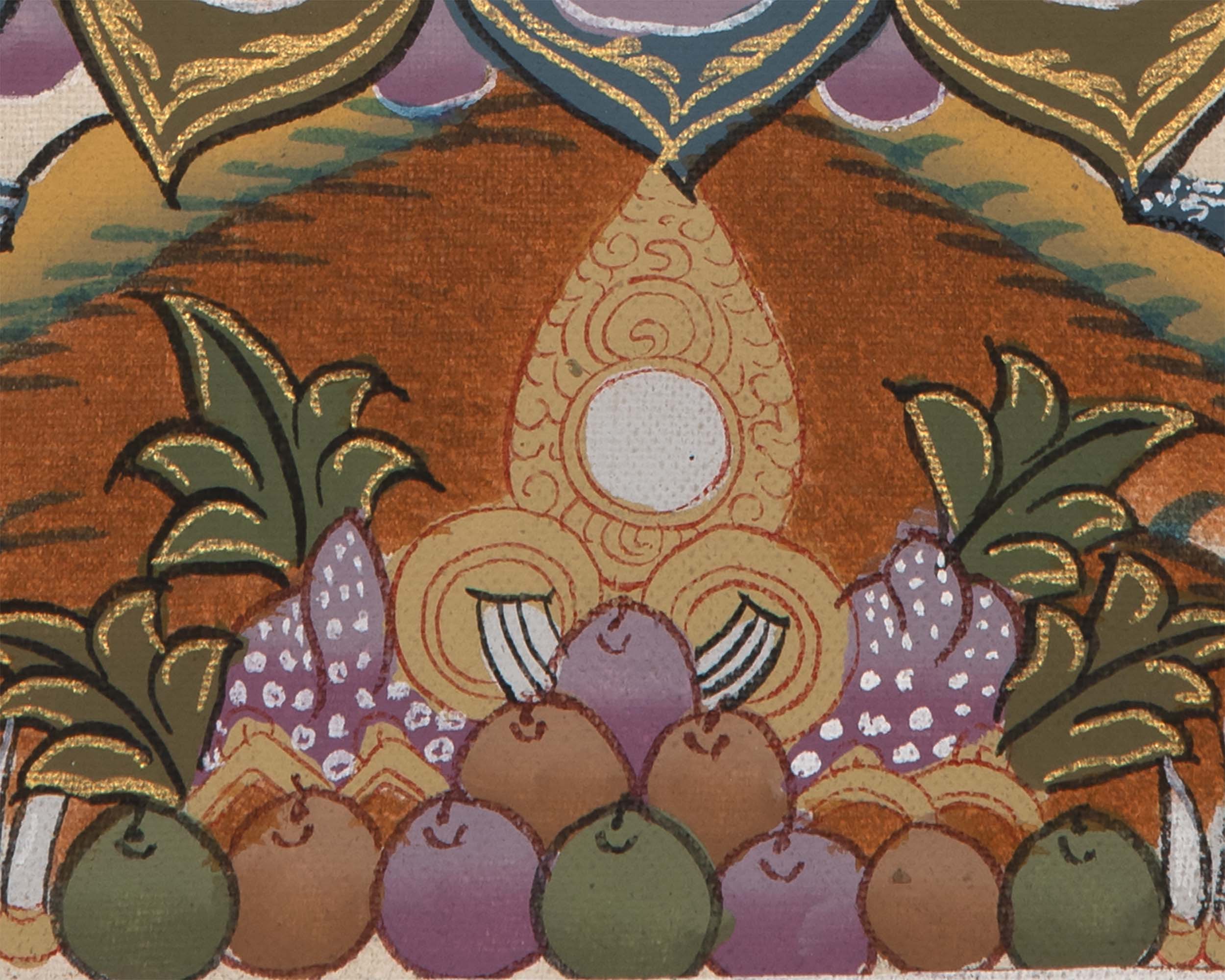 Vaisravana Tibetan Thangka | God Of Wealth | Wall Decors