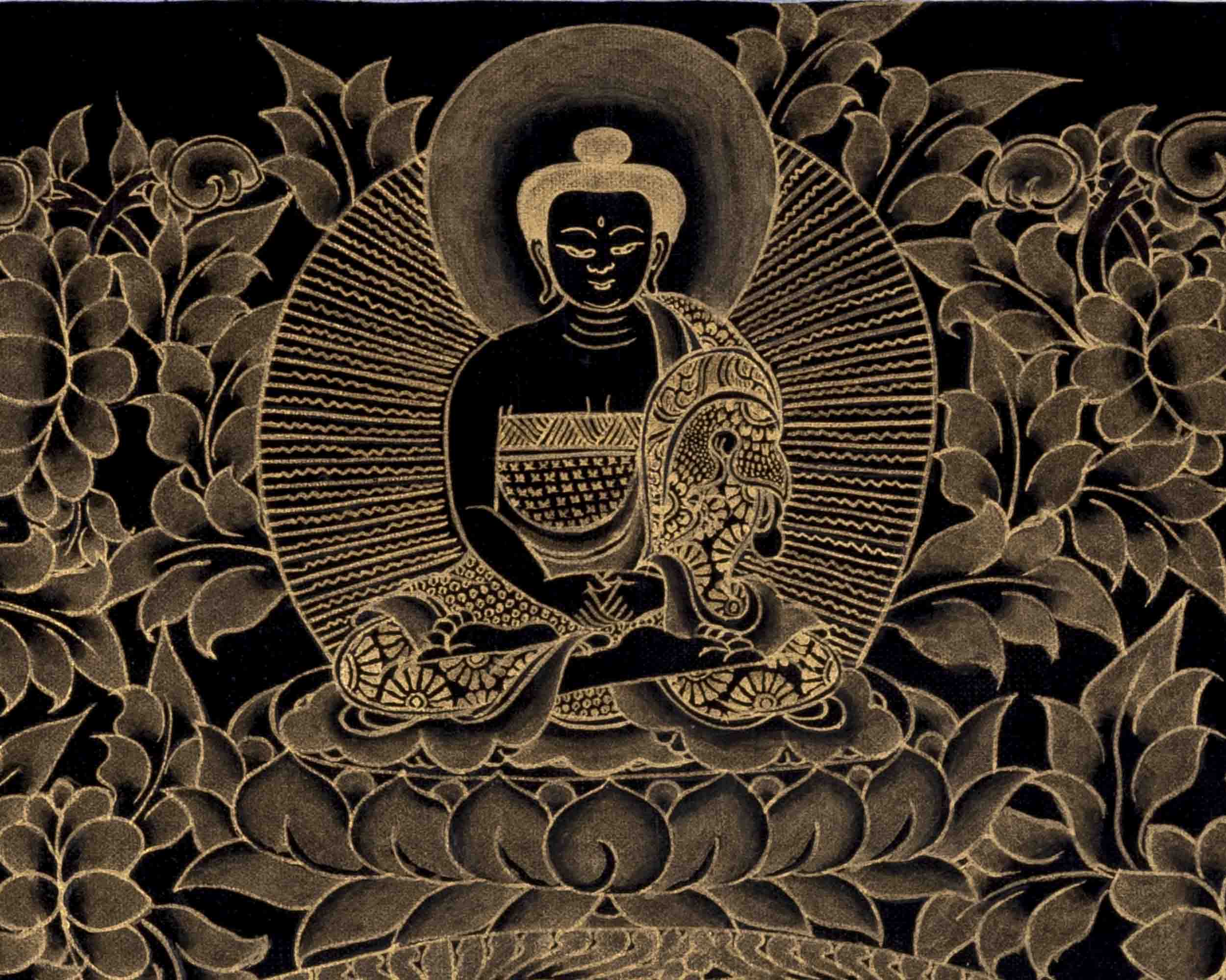 Buddha Shakyamuni Mandala Thangka Painting  | Tibetan Hand Painted Art Work