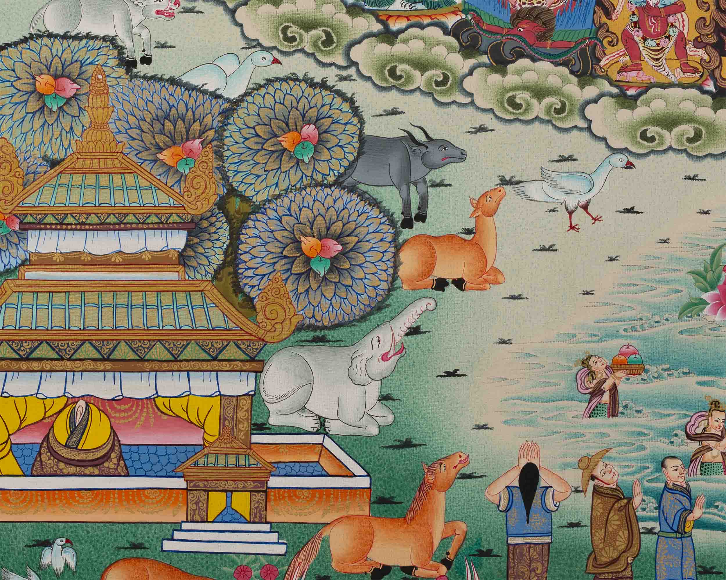 Refuge Tree Thangka | Guru Rinpoche Print