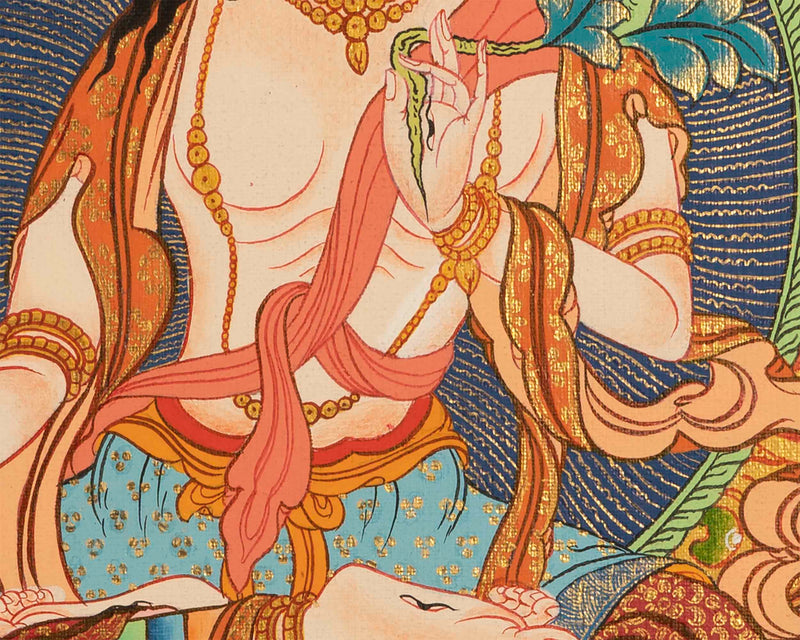 Handpainted  White Tara | Tibetan Buddhist Art