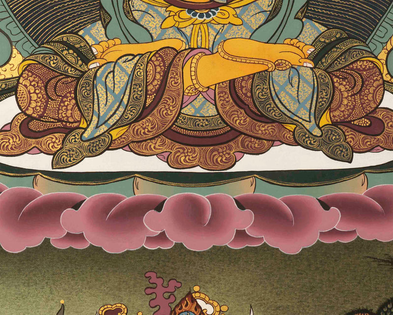 Manjushri Buddha Thangka | Tibetan Buddhist Bodhisattva