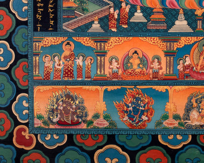 Vintage Buddhist Stupa | Tibetan Thanka Print