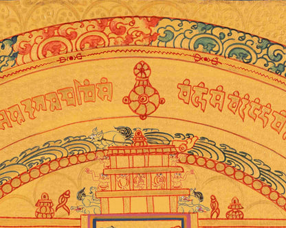 Religious Mandala Thangka | Tibetan Artwork | Traditional Wall Decors