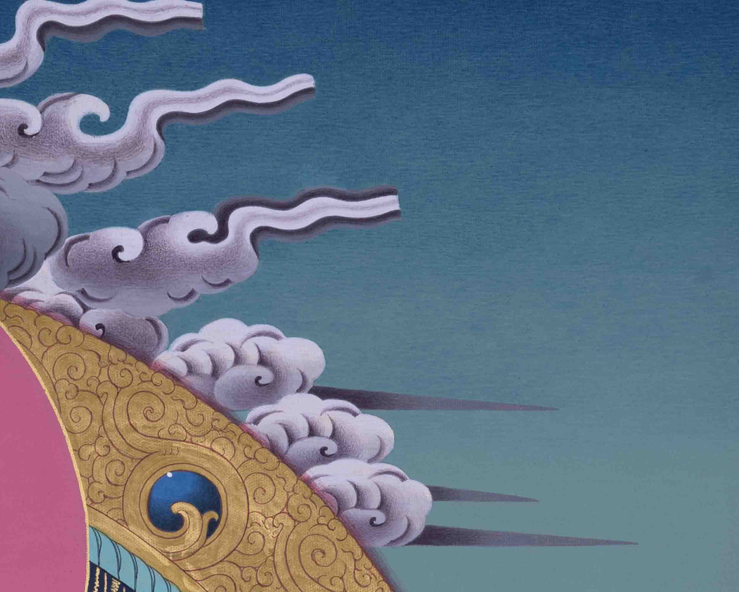 Female Bodhisattva Tara | Green Tara Thangka | Wall Decoration Art