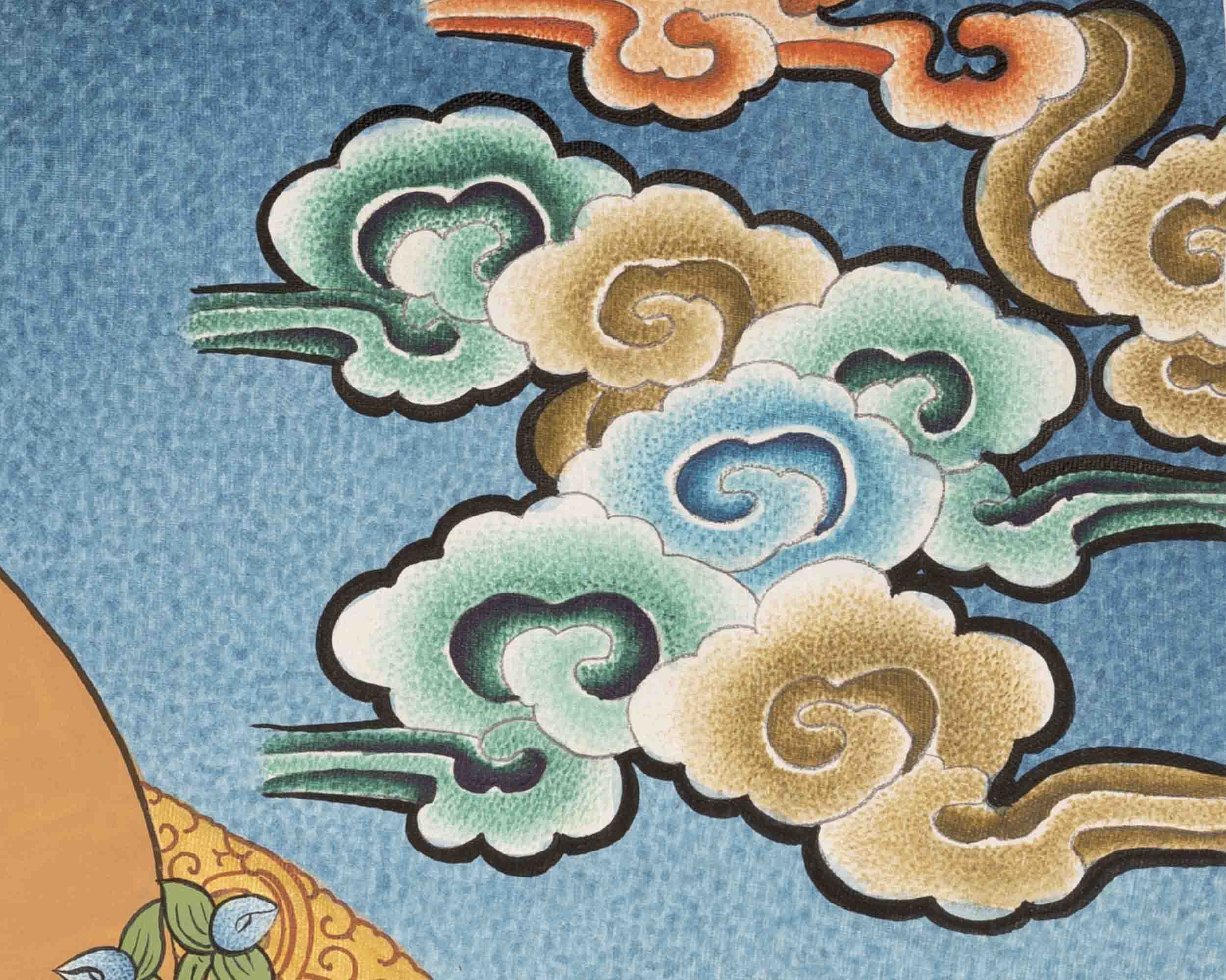 Green Tara Thangka | Healing Female Deity | Wall Decors