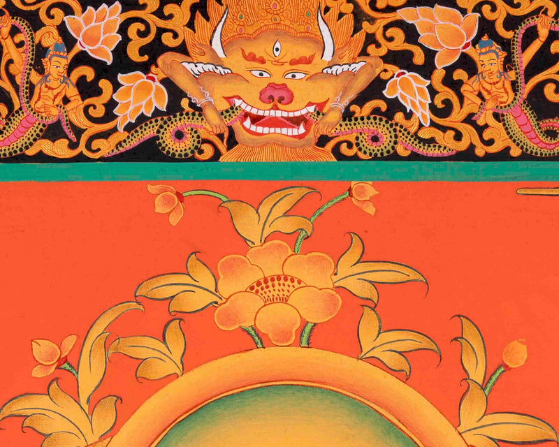 Buddhist Shakyamuni Buddha Thangka | Original Hand Painted 24k Gold Thangka