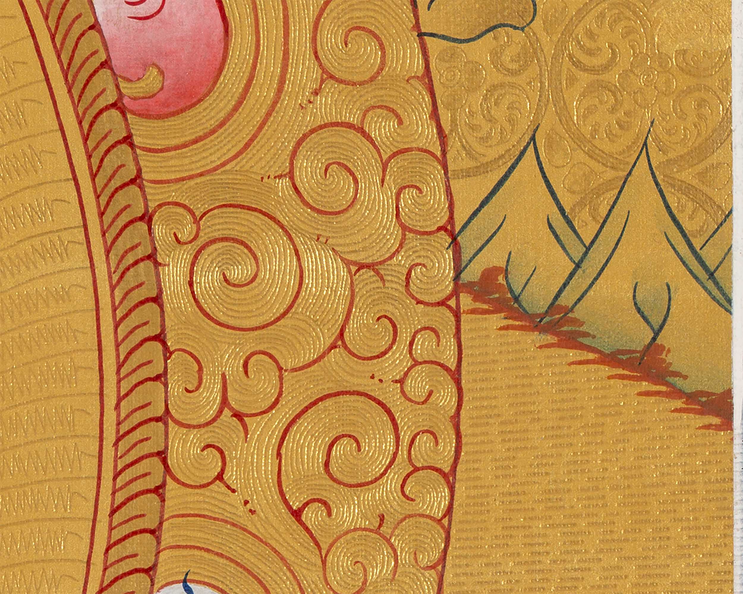 Gold Shakyamuni Buddha Thangka | Himalayan Art