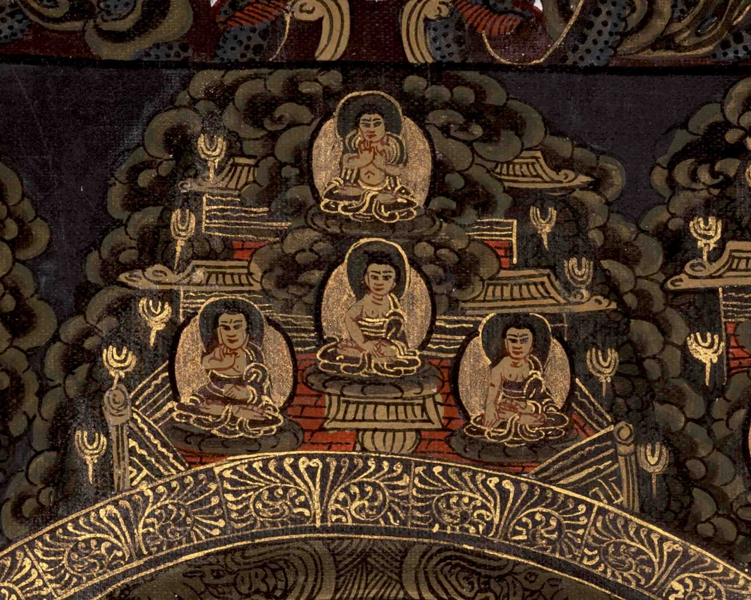 Traditional Manjushree Mandala Thangka | Tibetan Buddhist Handpainting