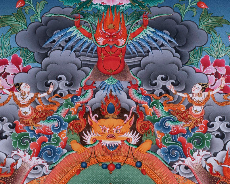Shakyamuni Buddha Thangka Print | Digital Artwork | Wall Decors
