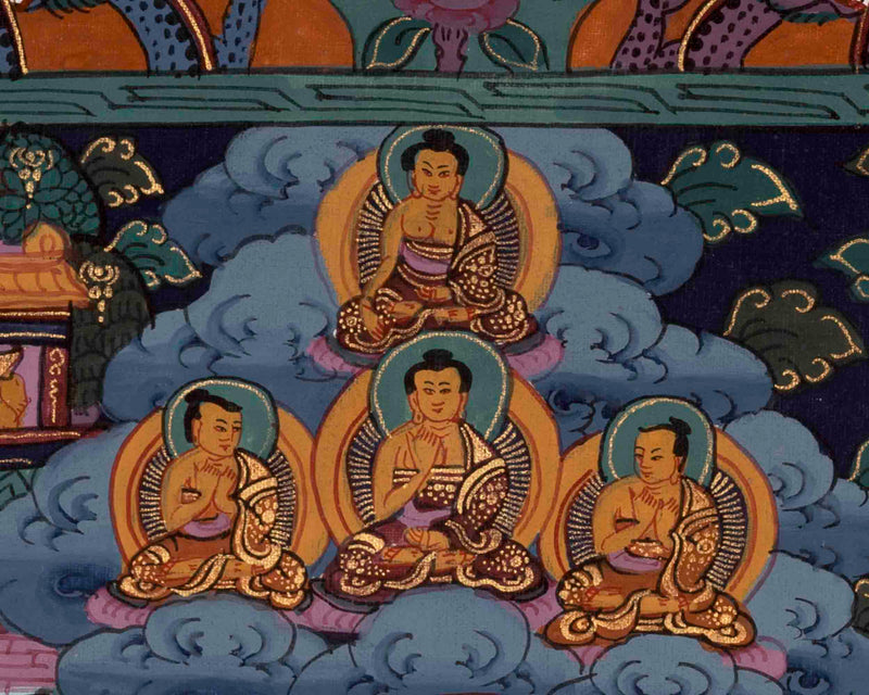Shakyamuni Buddha Life Story | Religious Buddhist Thangka | Wall Decors