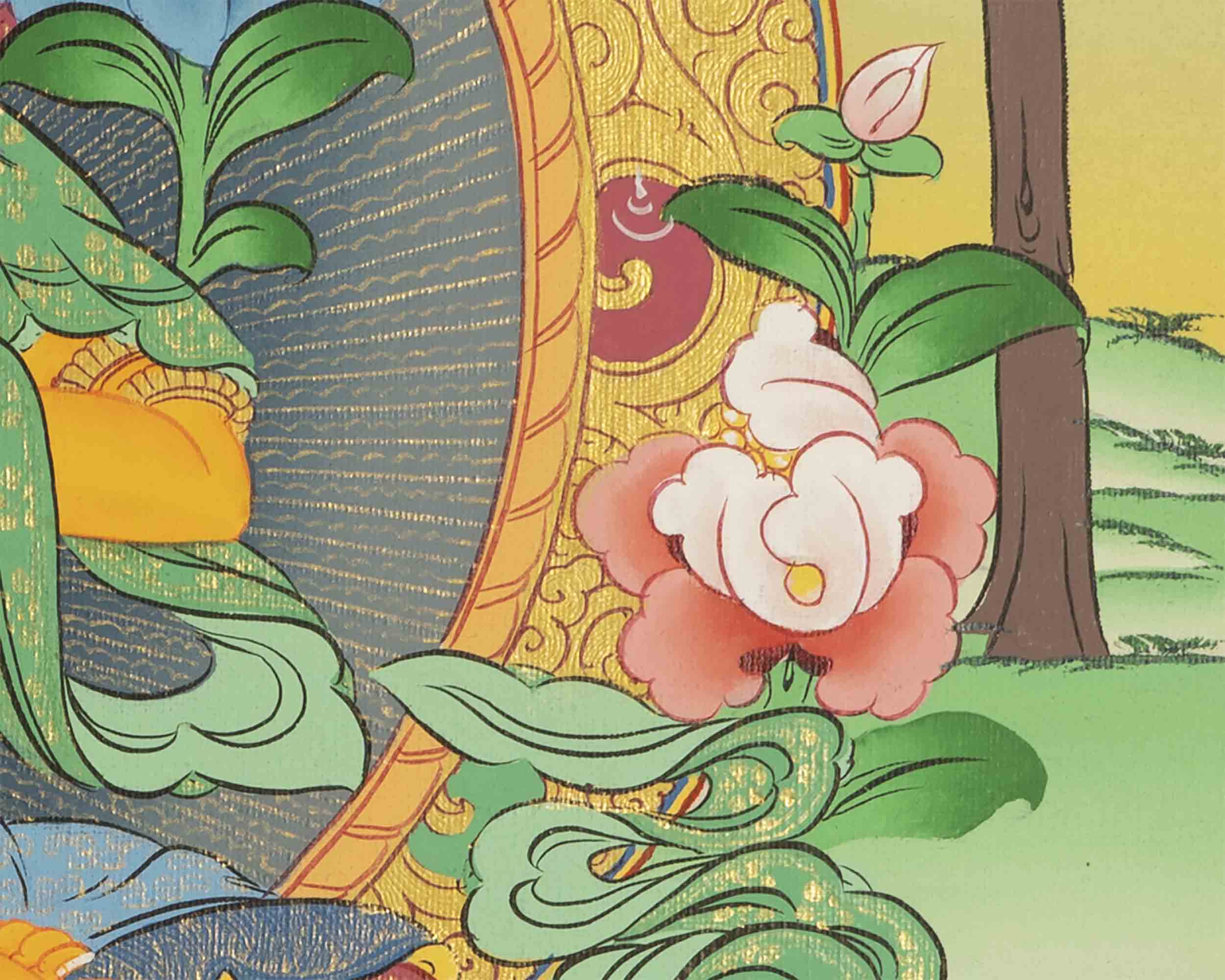 Buddhist Manjushree Thangka | Wall Hanging Decorations
