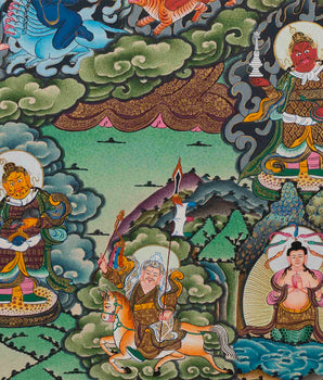 Labdron Lineage Tree Print | Tibetan Traditional Artwork