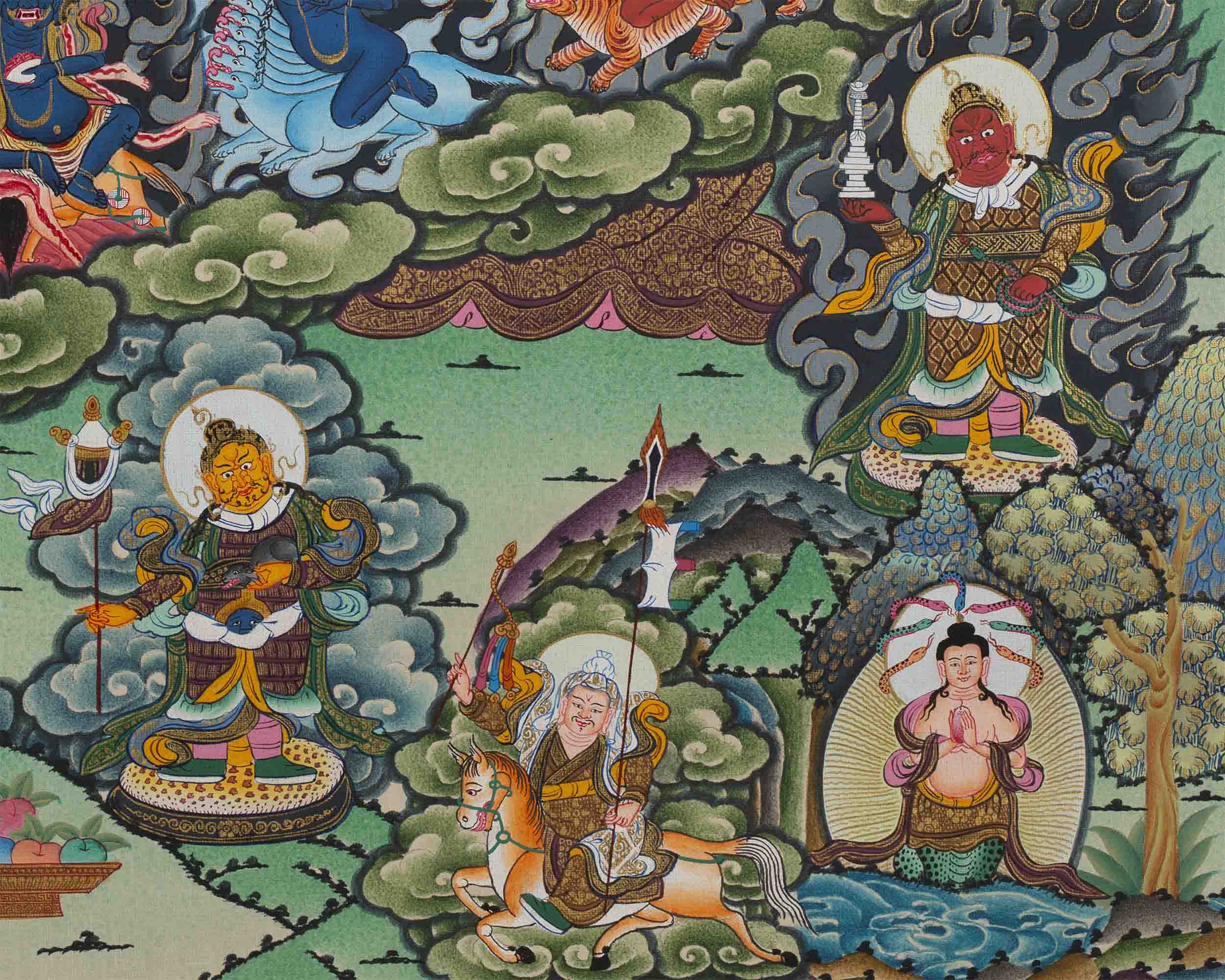 Labdron Lineage Tree Print | Tibetan Traditional Artwork