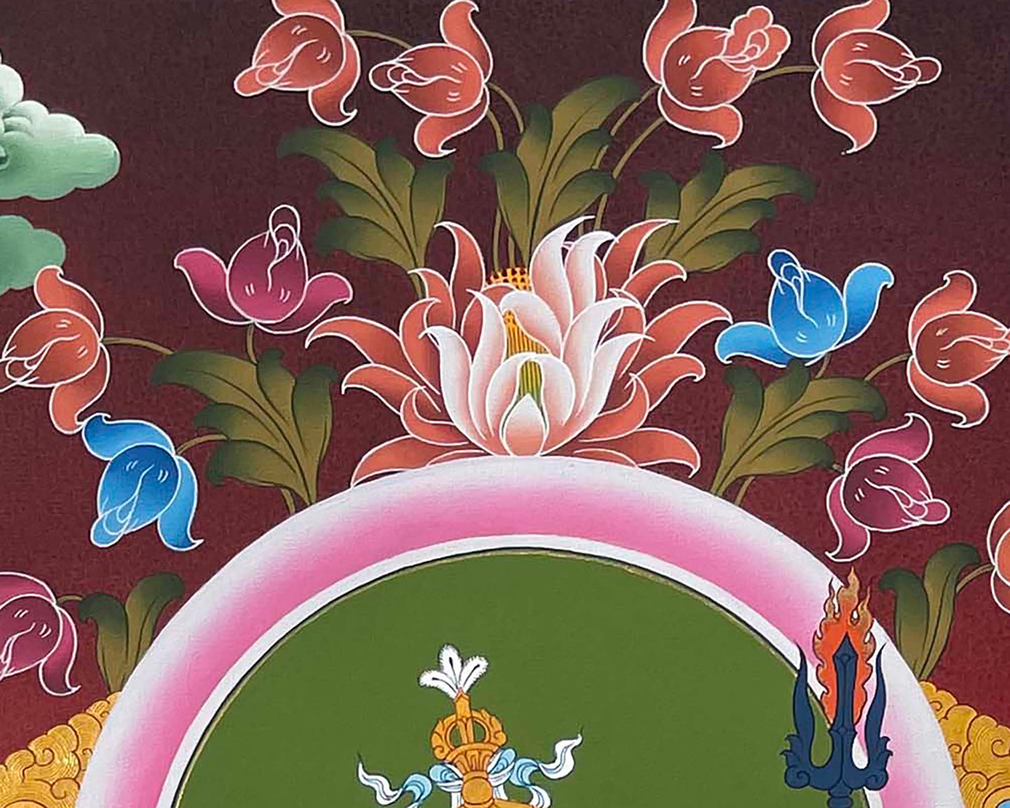 Guru Rinpoche Thangka | Religious Buddhist Art | Wall Decors