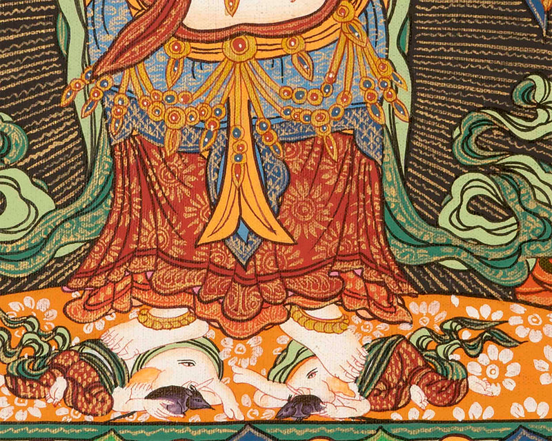 6 Armed Mahakala Thangka | Buddhist Wrathful Deity Painting