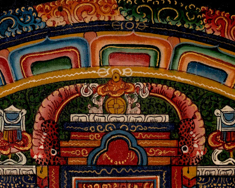 Traditional Mandala Thangka | Tibetan Handpainted Art | Religious Wall Decors