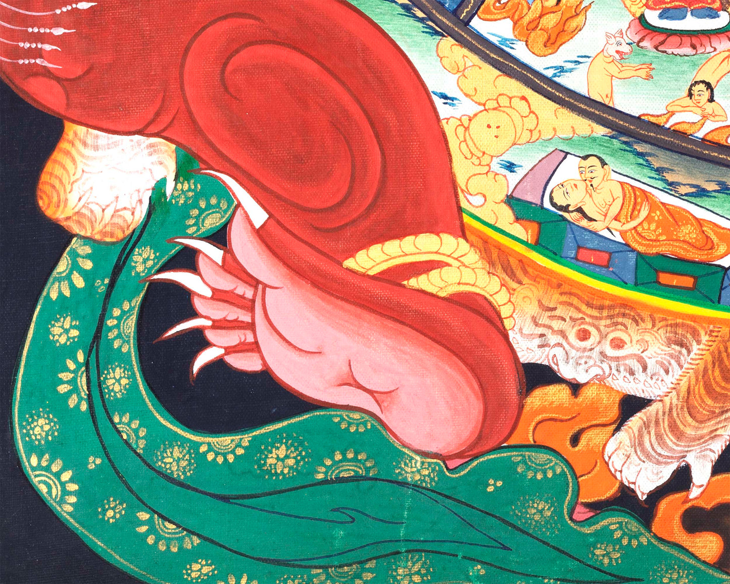 Tibetan Bhavachakra Print  | Wheel of life Thangka Prints