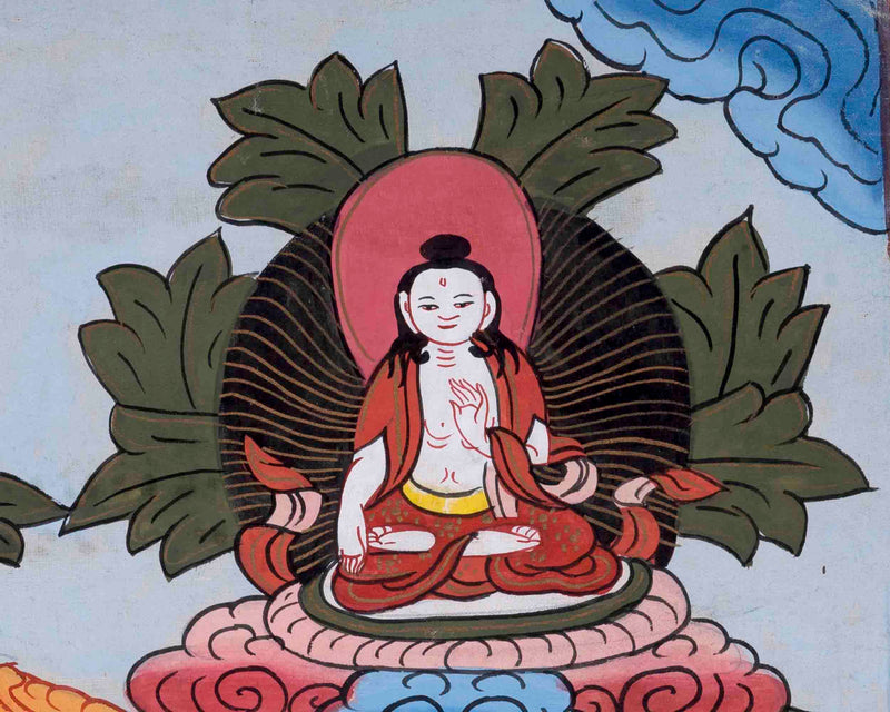 Vintage Manjushree Thangka | Traditional Tibetan Artwork | Wall Decors