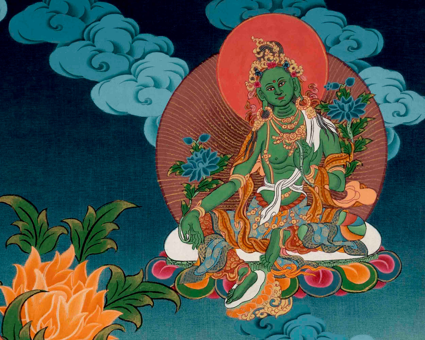 Avalokiteshvara Chengrezig | Traditional Tibetan Thangka | Wall Decors