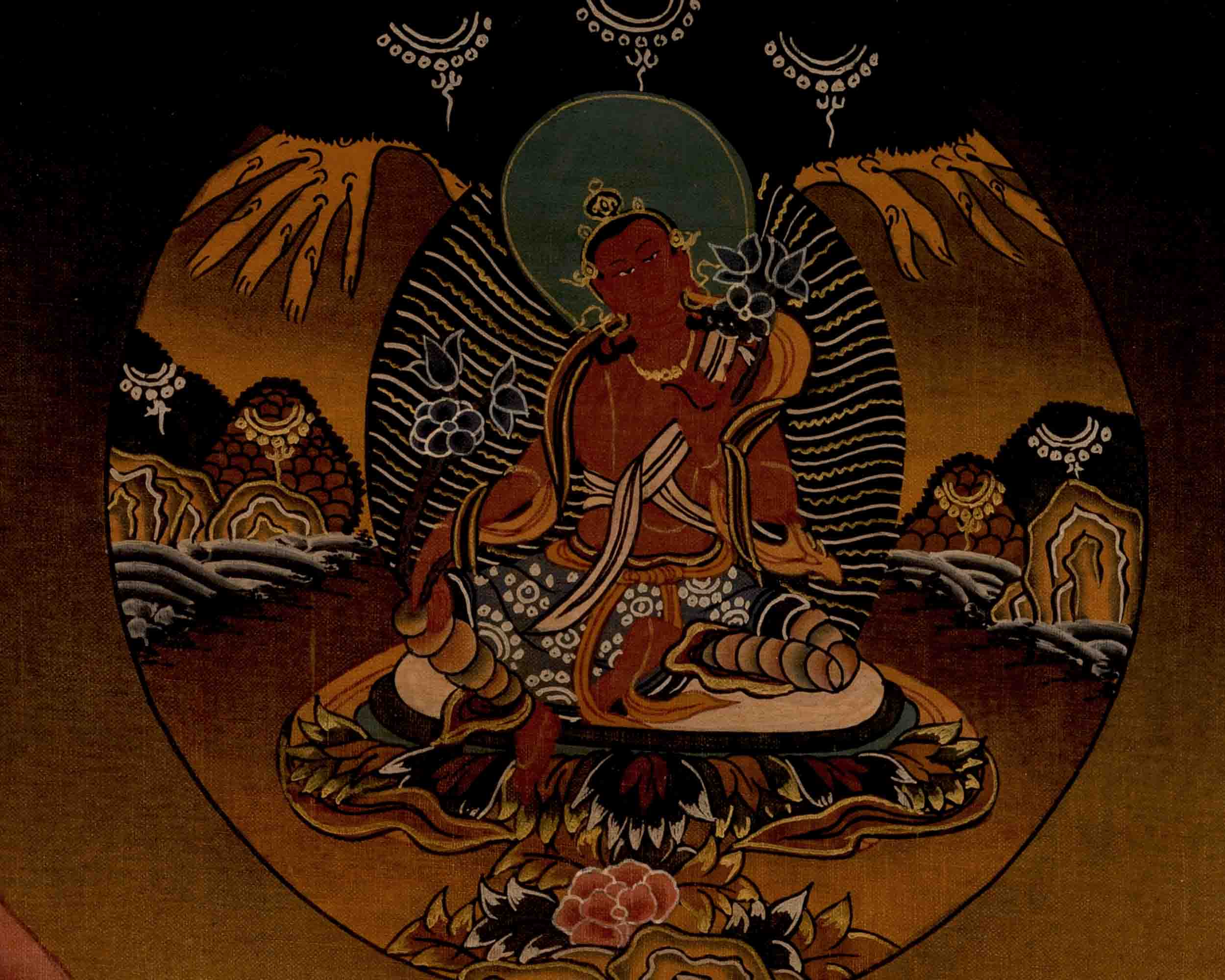 Shakyamuni Buddha Thangka | Religious Handpainted Art | Wall Decors