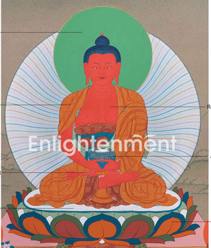 Amitabha Buddha Thangka | Traditional Hand Painted Artwork | Gift Idea