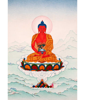 Dhyani Buddha Amitabha Thangka |  Tibetan Buddhist Artwork