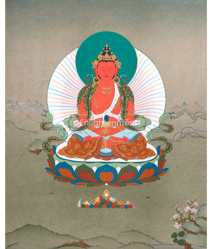 Sacred Amitayus Buddha Thangka Art