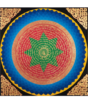 Auspicious Mantra Mandala Thangka