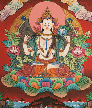 Avalokiteshvara Chengrezig Thangka