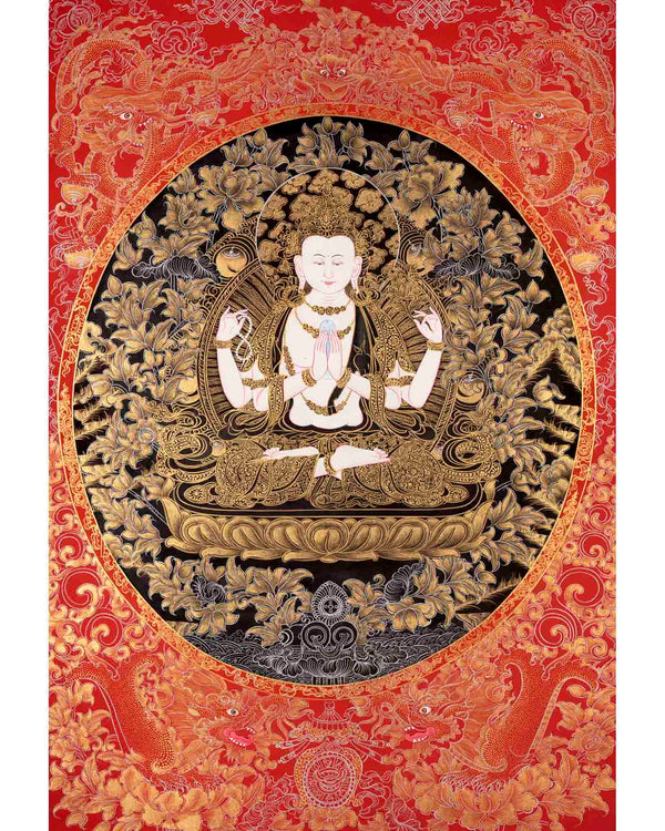 Bodhisattva Chengrezig Thangka