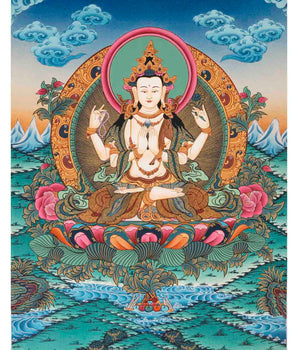 Avalokitesvara Chengrezig Thangka