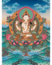 Avalokitesvara Chengrezig Thangka