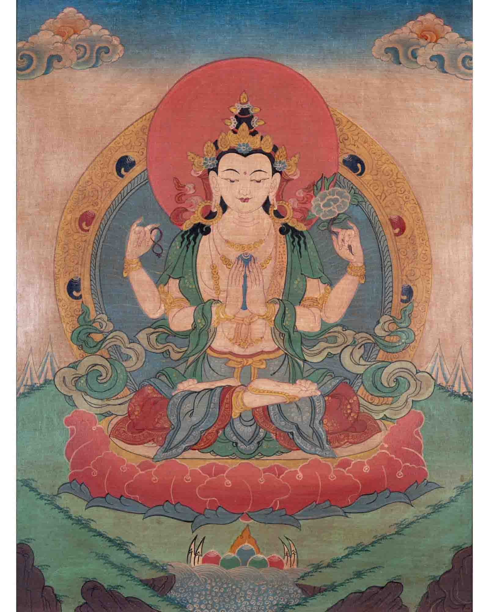 Avalokitesvara Chenresig Thangka