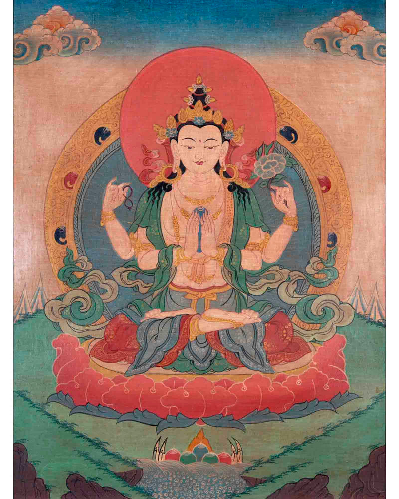 Avalokitesvara Chenresig Thangka