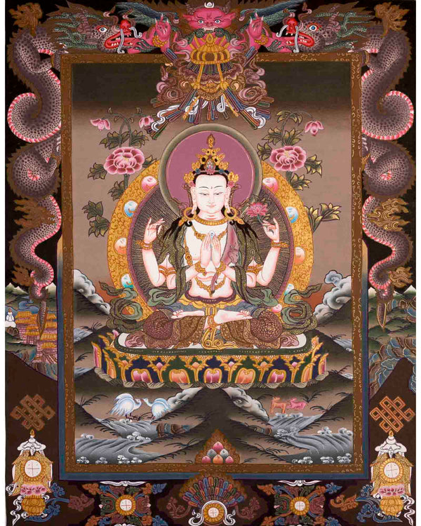 Avalokitesvara Chenrrsig Thangka