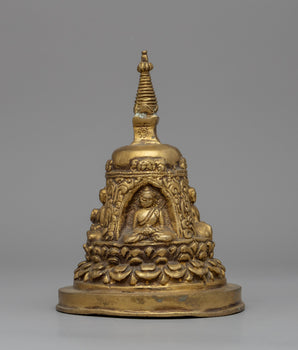 Stupa Shape Ghanta | Handcrafted Brass Bell