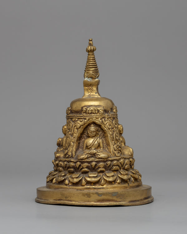 Stupa Shape Ghanta | Handcrafted Brass Bell