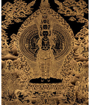Black Gold 1000Armed Avalokiteshvara