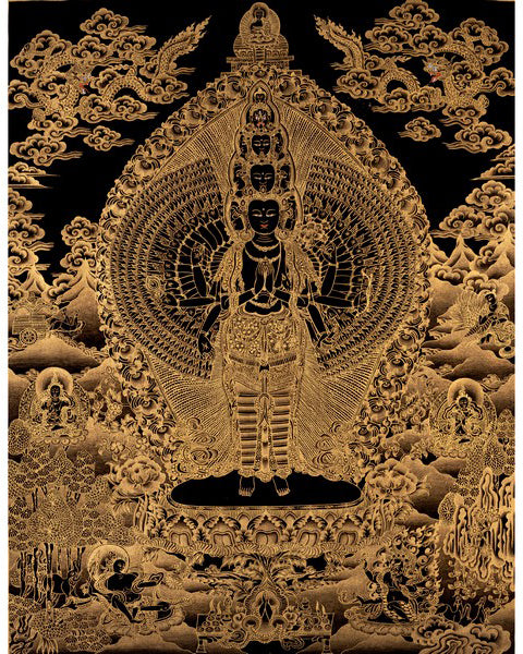 Black Gold 1000Armed Avalokiteshvara