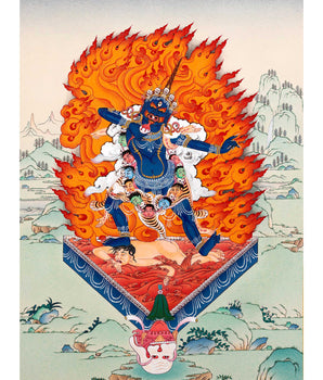 Blue Tara Ekajati Thangka | Wrathful Protector Of Vajrayana