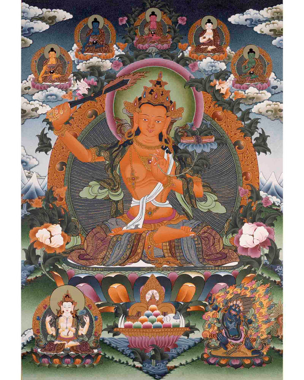 Bodhisattva Manjushree Thangka 
