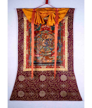 Brocaded Wheel Of Life Thangka