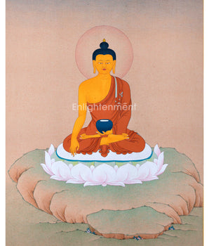 Shakyamuni Buddha Wall Art For Living Room Decoration | Traditional Himalayan Art For Wall Hanging